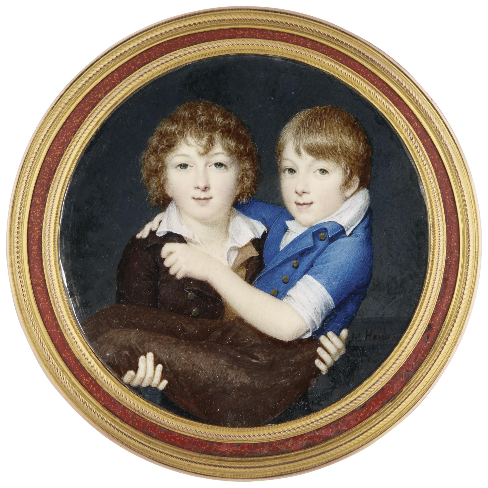 Charles Hénard - Portrait Of Two Brothers