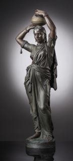 Charles-Henri-Joseph Cordier - Torchère femme indienne portant un vase sur la tête