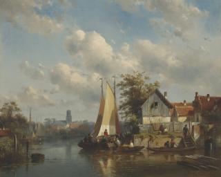 Charles Henri Joseph Leickert - A summer scene