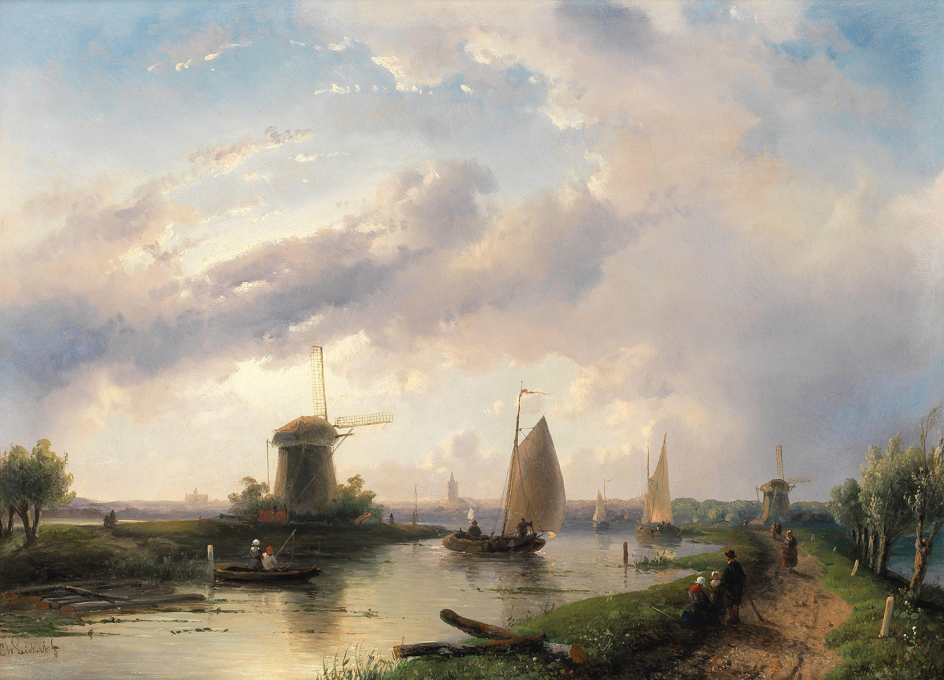 Charles Henri Joseph Leickert - A Summer\'S Day In Holland