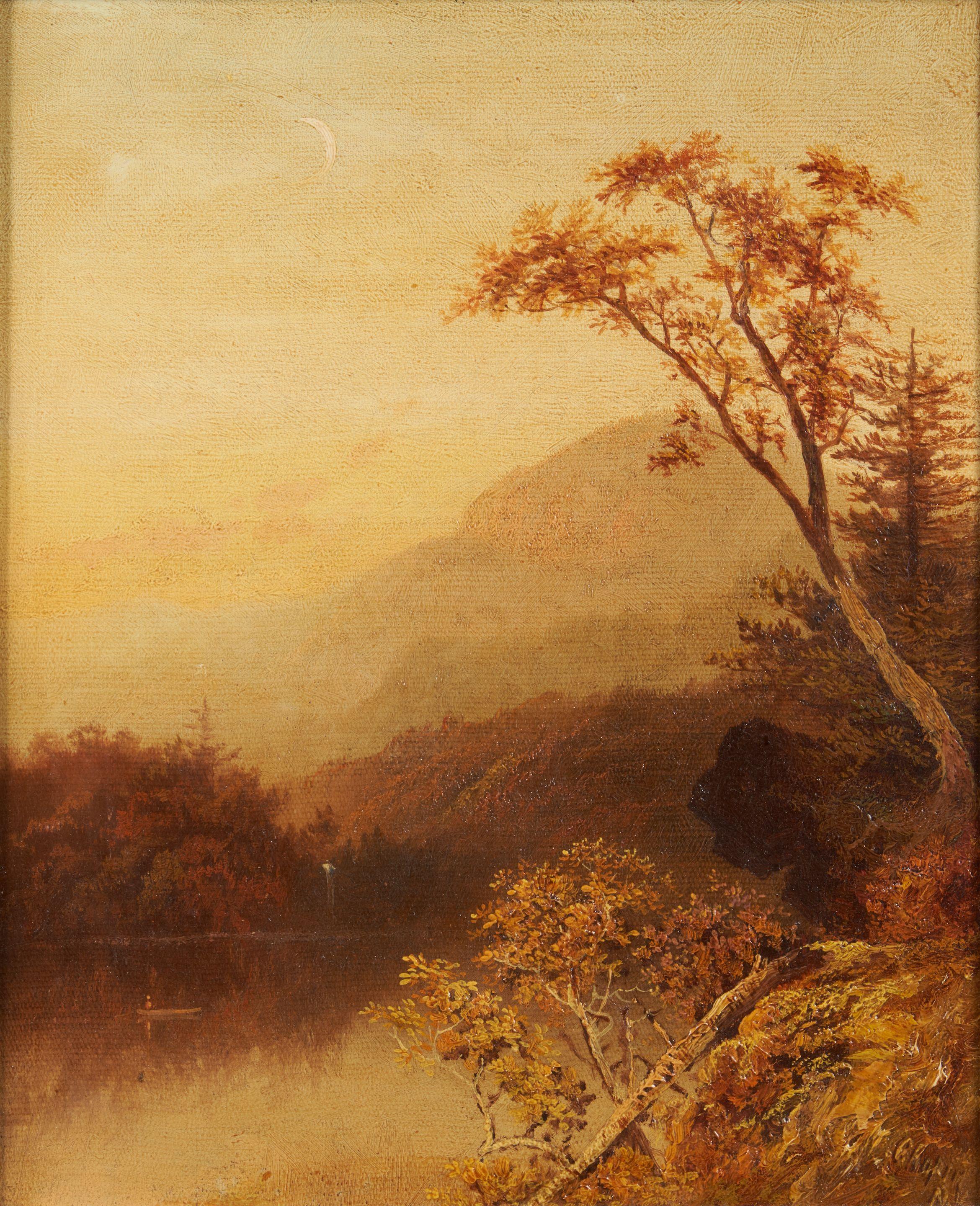 Charles Henry Chapin - A Pair of Landscapes: Wilderness Lake and Mountain Landscape