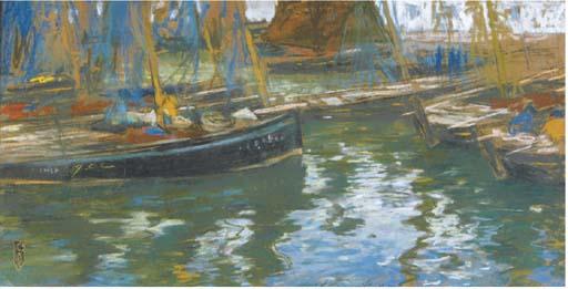Charles Henry Fromuth - Boats at Rest, November Morning