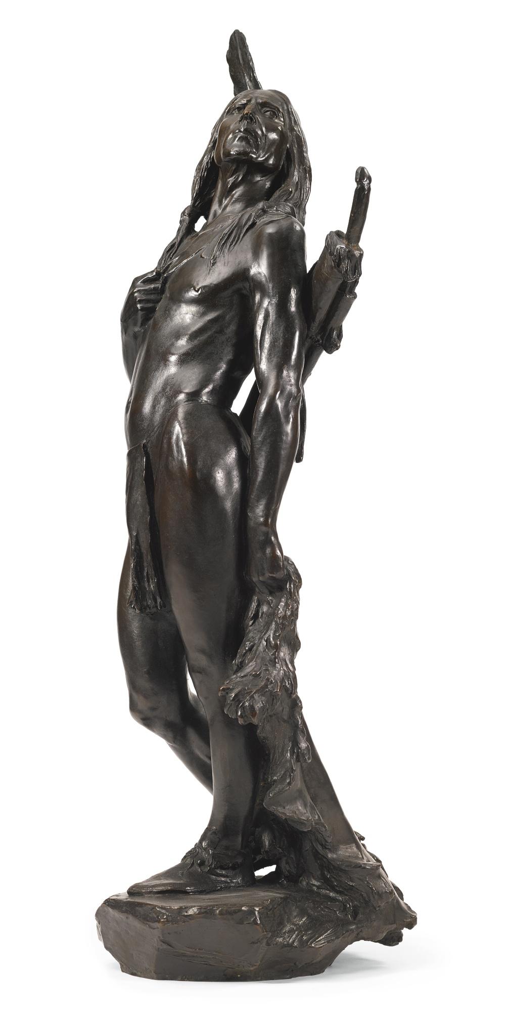 Charles Henry Humphriss - Brave Warrior With Quiver And Bearskin