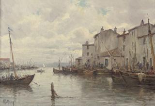 Charles-Henry Malfroy - Fishing boats at the quay, Marseilles