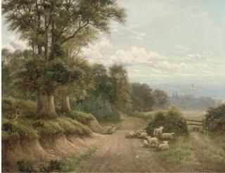 Charles Henry Passey - A lane near Dorking, Surrey