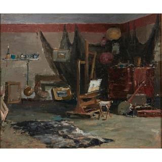 Charles Herbert Woodbury - Studio Interior
