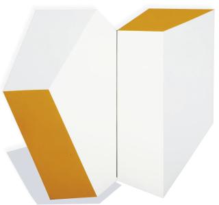 Charles Hinman - Ochre and White