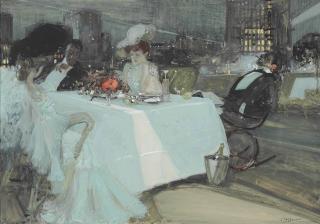 Charles Hoffbauer - Dîner sur le Toit