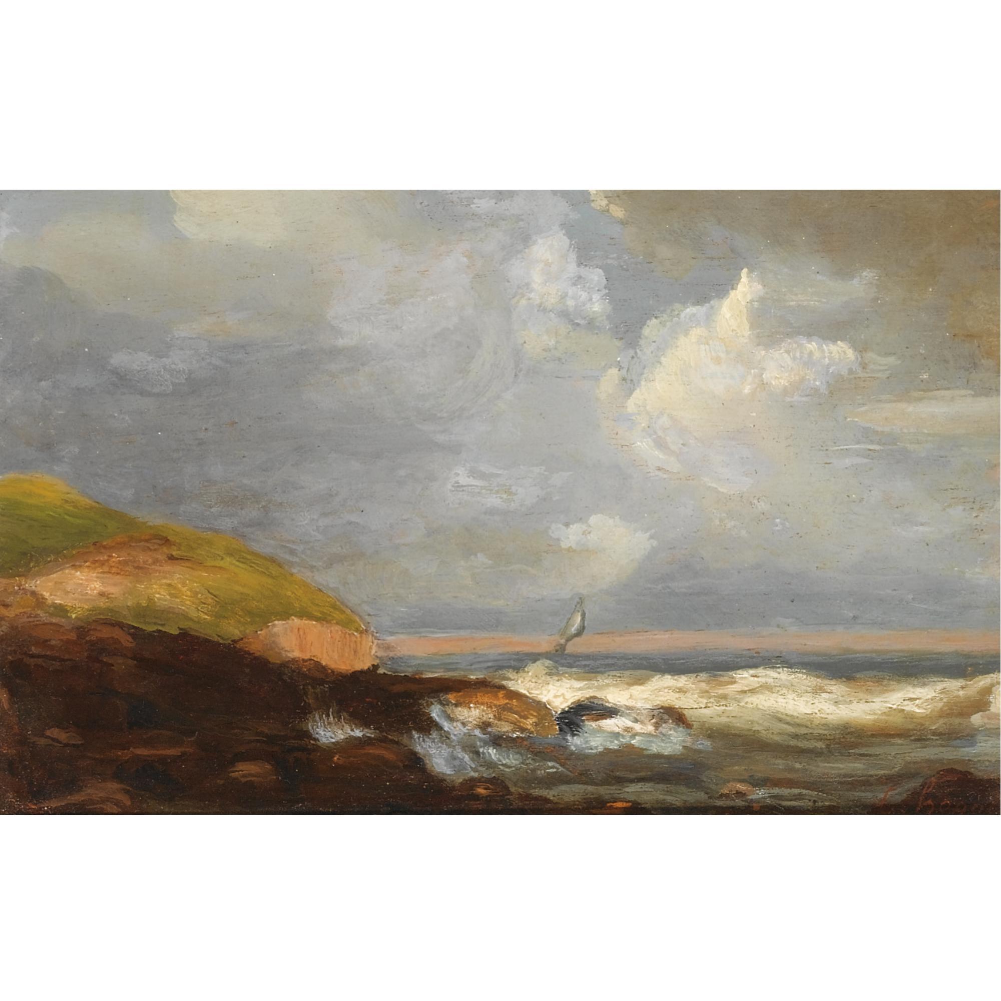 Charles Hoguet - A Rocky Seascape