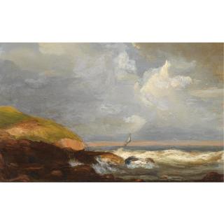 Charles Hoguet - A Rocky Seascape