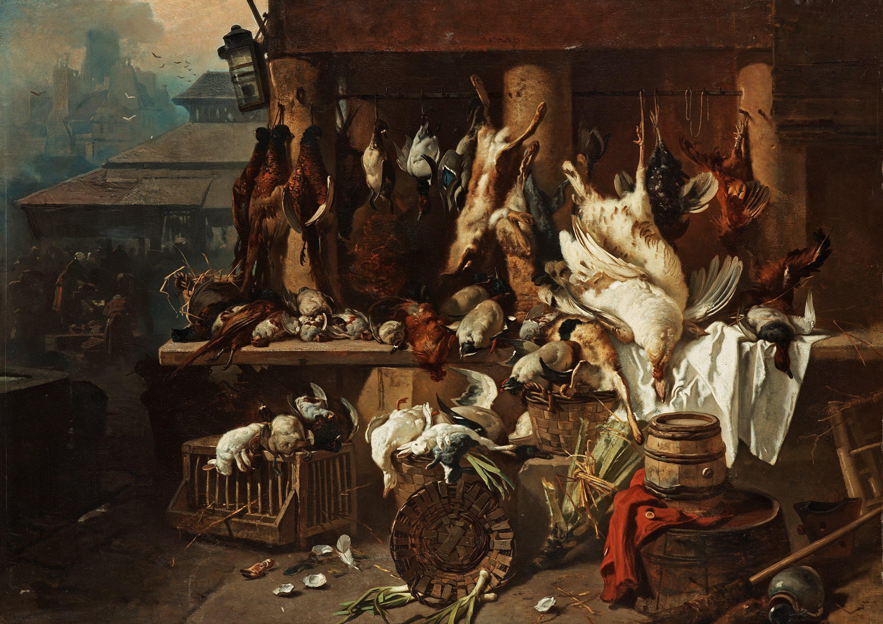 Charles Hoguet - Mechant stand with game