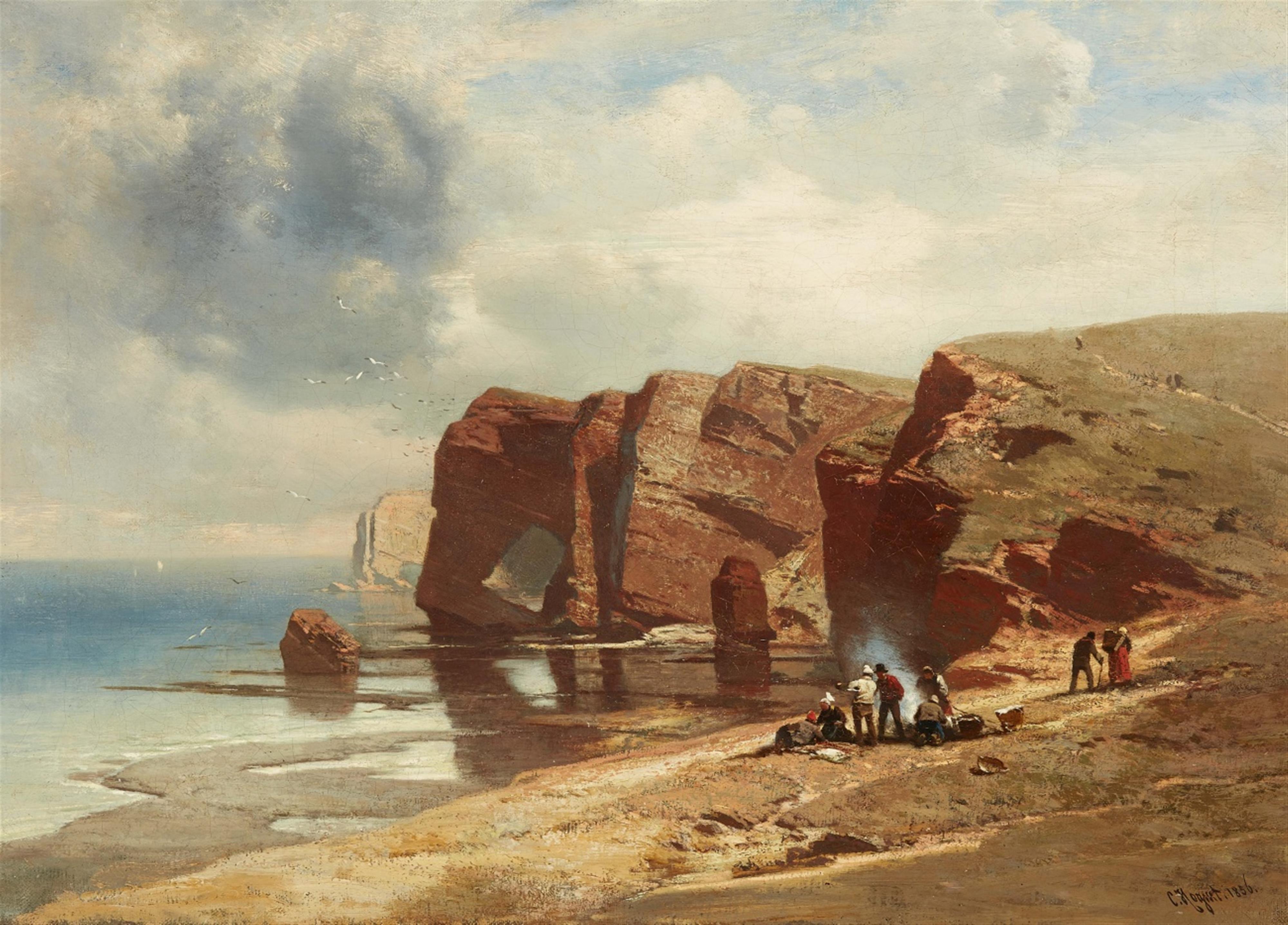 Charles Hoguet - Steilküste und Strand auf Helgoland