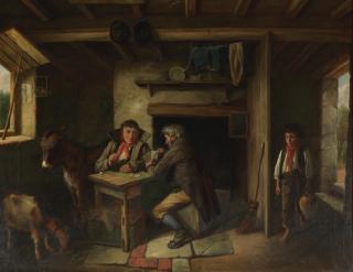 Charles Hunt - The card school