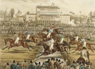 Charles Hunt - The Leamington 1840, the start; Coming in; The Worcester 1856. Grand stand, made brook; Coming in