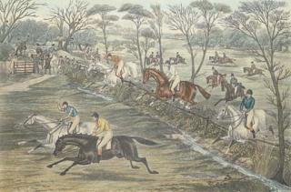 Charles Hunt - Three Plates Of The Northampton Grand National Steeplechase:  The Brook; The Fence; And Coming In, Published By I. Laird, London, 1841