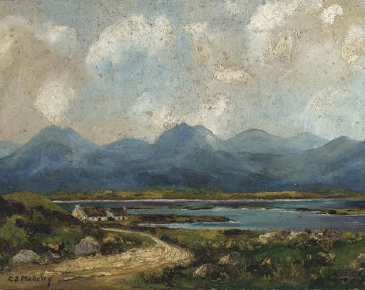 Charles J. Mcauley - Cottages In A Landscape, Traditionally Identified As The Mountains of Mourne