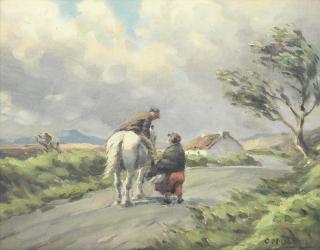 Charles J. Mcauley - On a Country Lane