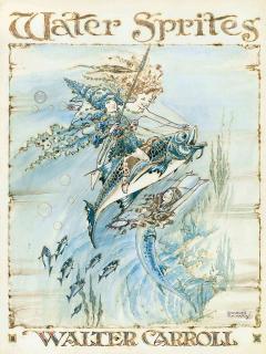 Charles James Folkard - Front Cover Design For Walter Carroll\'S Water Sprites: A Piano Score For Children