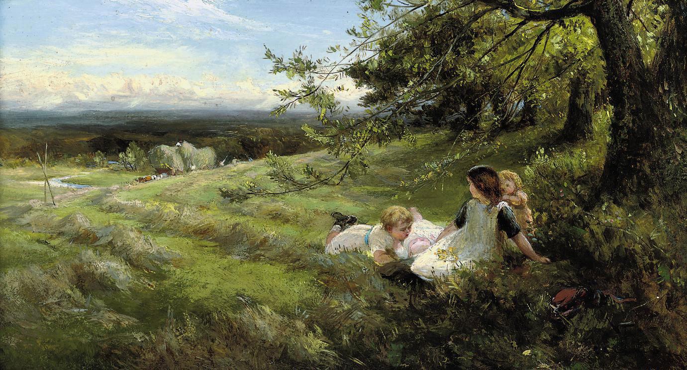 Charles James Lewis, R.I. - A summer\'s afternoon