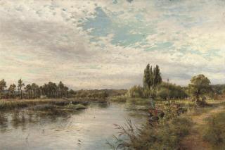Charles James Lewis, R.I. - On the river, near Marlow