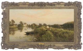 Charles James Lewis, R.I. - The fishing lesson