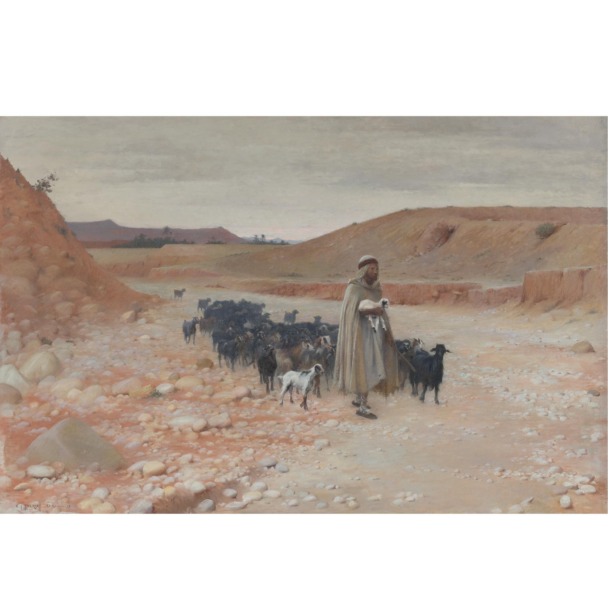 Charles James Theriat - American The Goat Herder, El Kantara