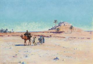 Charles-James Theriat - L\'Oasis D\'El Goléa, Algériecharles-James Theriat ; The El Goléa Oasis, Algeria ; Signed, Located And Dated Lower Left El Goléa 95 ; Oil On Canvas