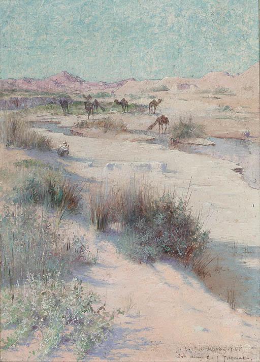Charles James Theriat - The Camel Master Resting In The Shade