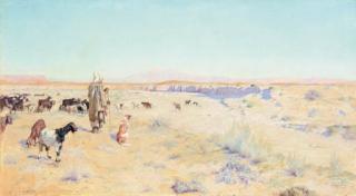 Charles James Theriat - The Goat Herder, Biskra