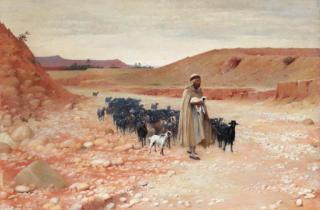 Charles James Theriat - The Goatherder, El Kantara