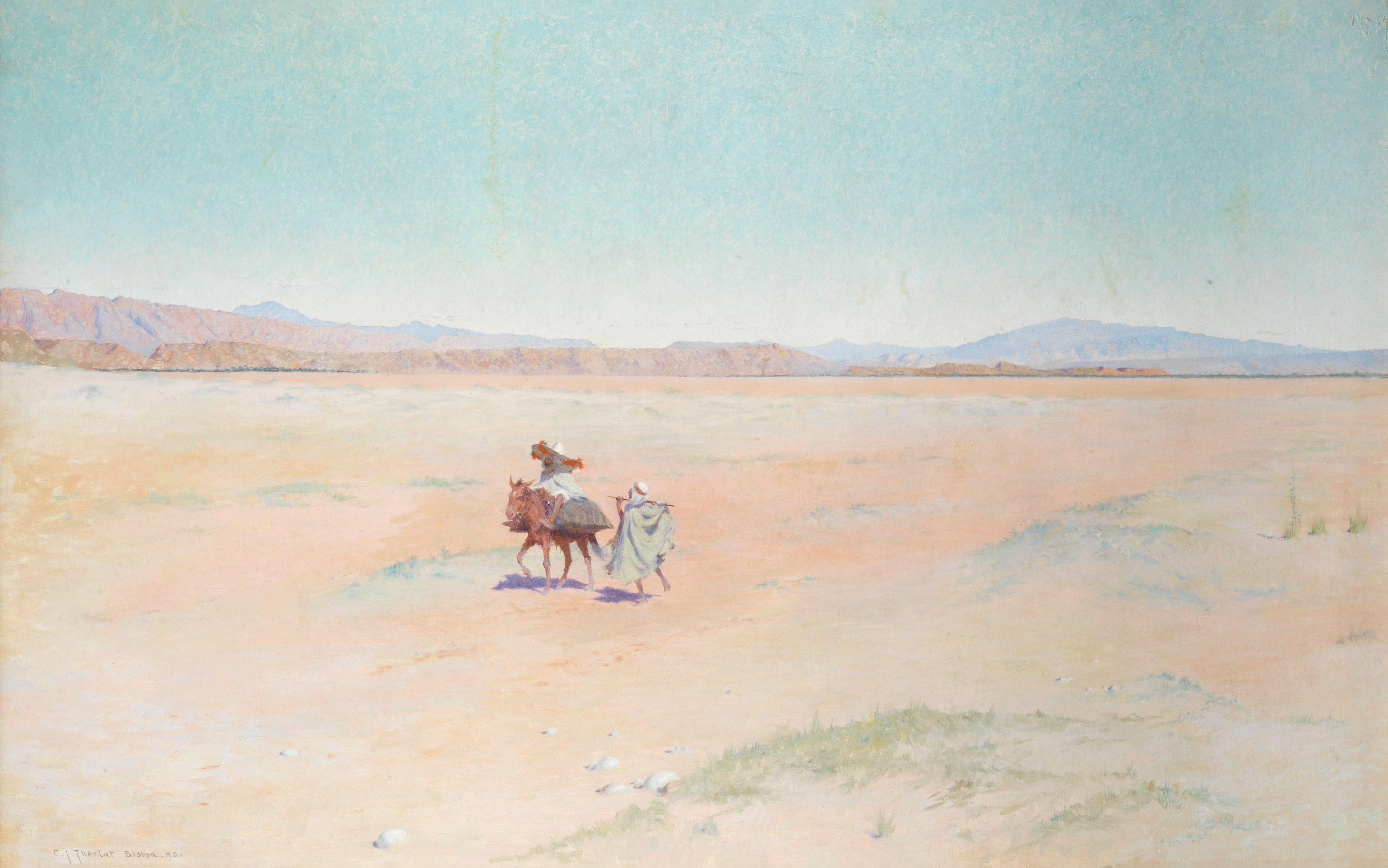 Charles James Theriat - Travellers in the desert, Biskra, Algeria