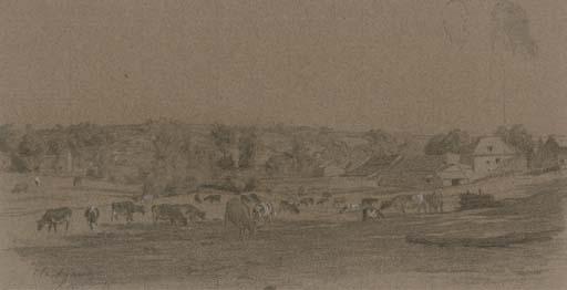 Charles-Jean Agard - Cows grazing in a field
