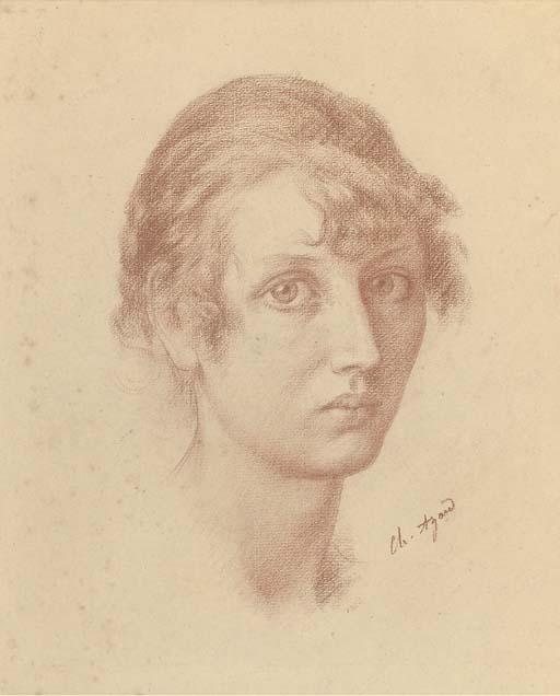 Charles-Jean Agard - Portrait of a young woman, bust-length