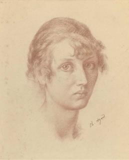 Charles-Jean Agard - Portrait of a young woman, bust-length