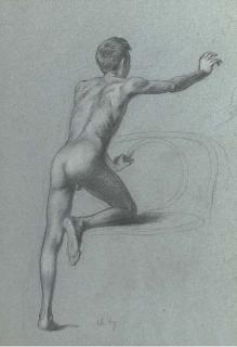 Charles-Jean Agard - Study of a nude boy