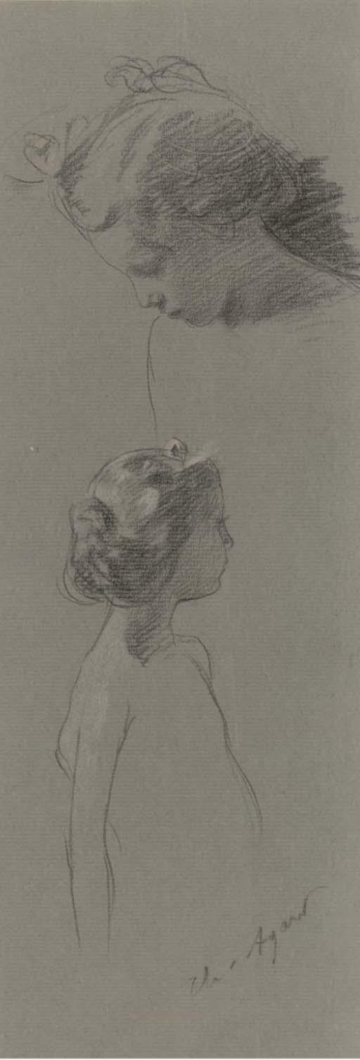 Charles-Jean Agard - Study of a young girl