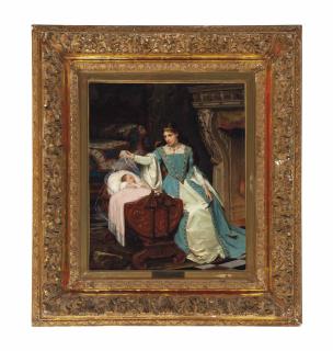 Charles-Jean-Auguste Escudier - La Princesse Bernadotte Et Son Enfant