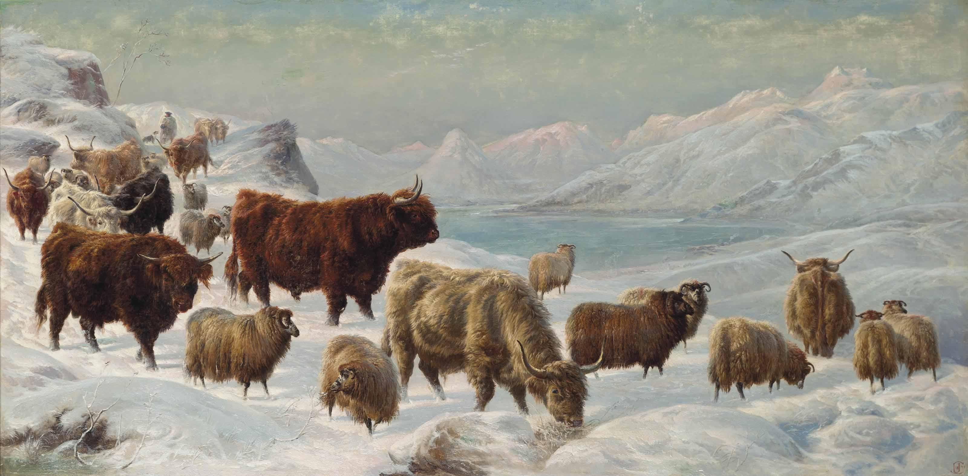 Charles Jones, R.C.A. - Winter in the highlands