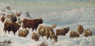 Charles Jones, R.C.A. - Winter in the highlands