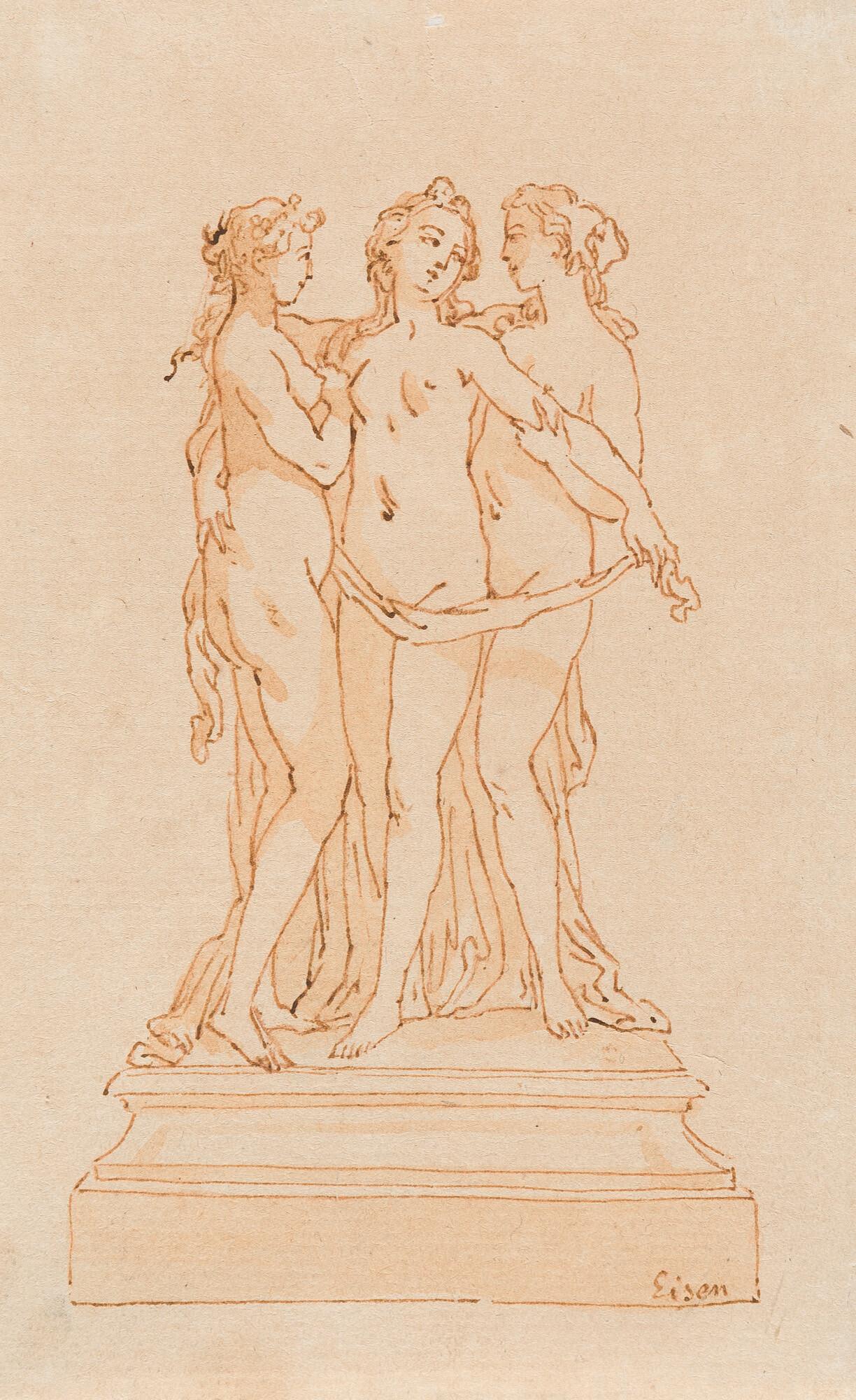 Charles Joseph Dominique Eisen - Die drei Grazien.