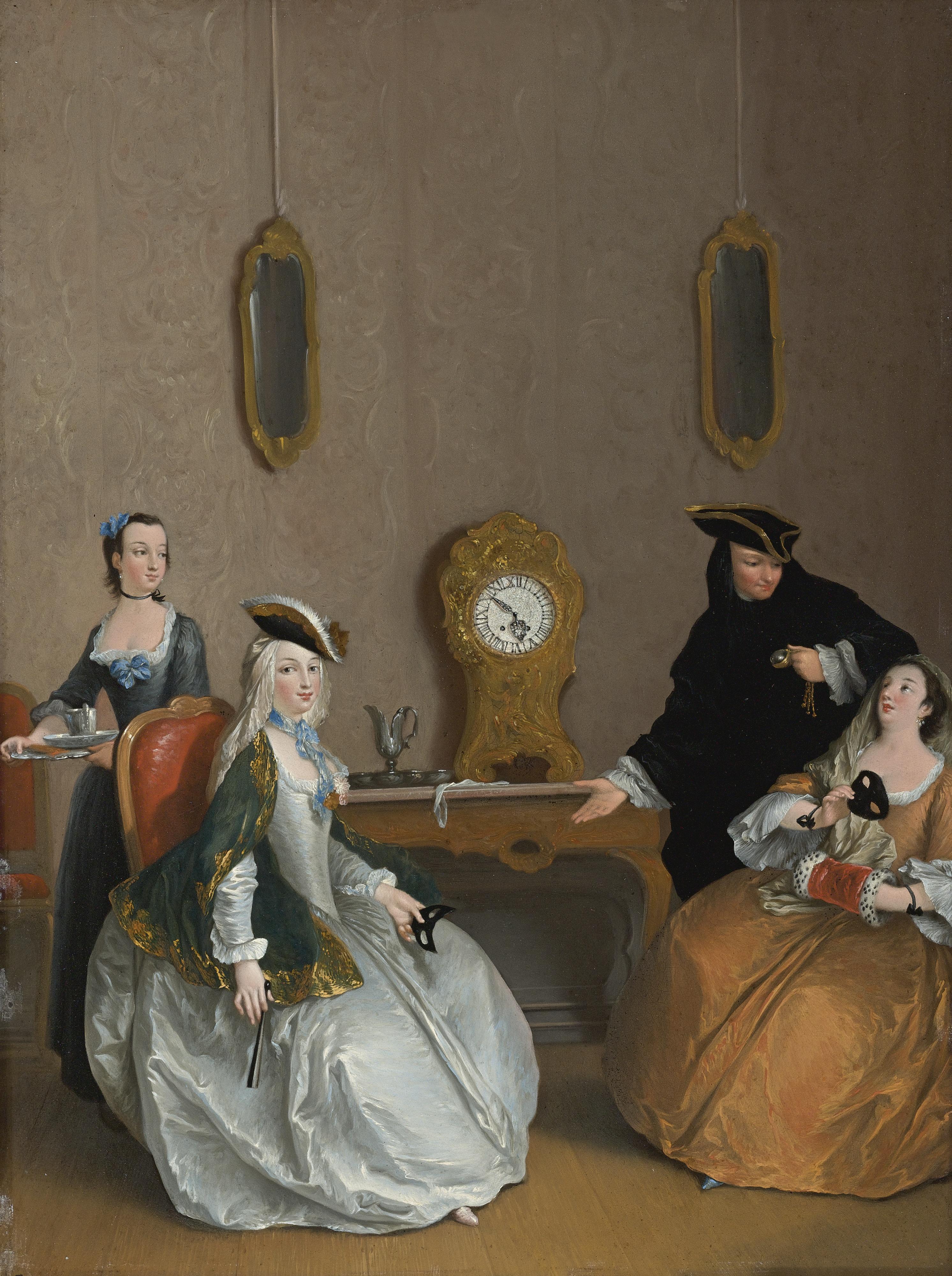 Charles-Joseph Flipart - The Hour Of The Masked Ball