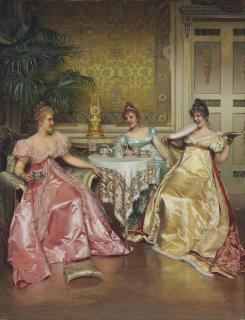 Charles-Joseph-Frédéric Soulacroix - Afternoon Tea for Three