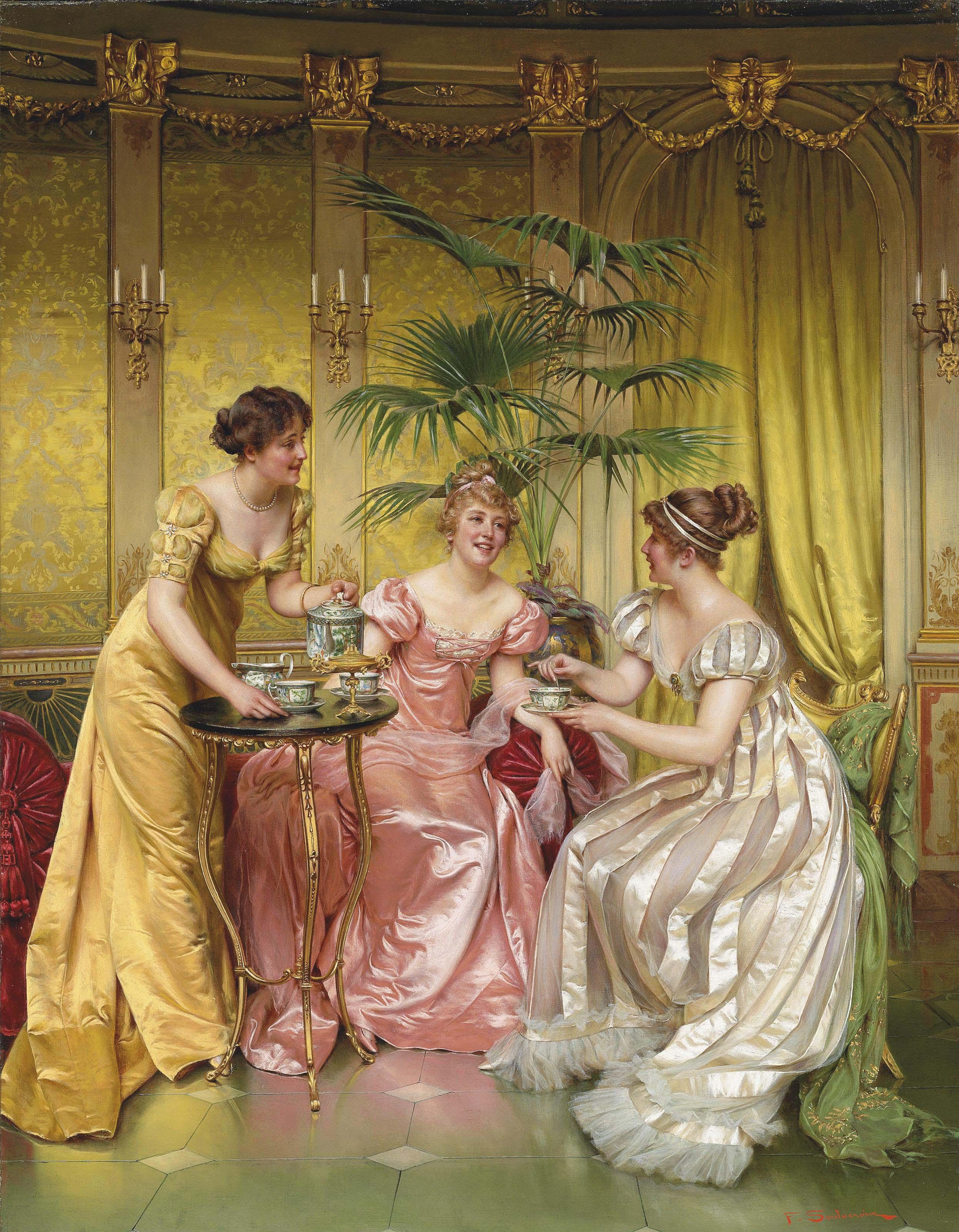 Charles-Joseph-Frédéric Soulacroix - Afternoon Tea for Three