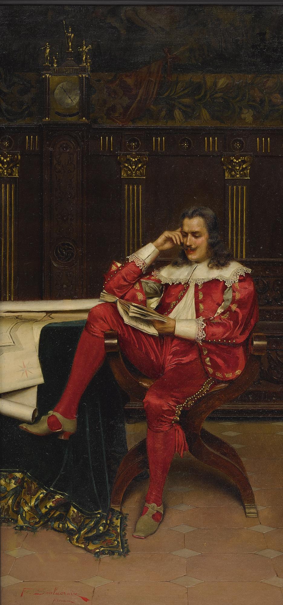 Charles Joseph Frédéric Soulacroix - French A Gentleman Reading