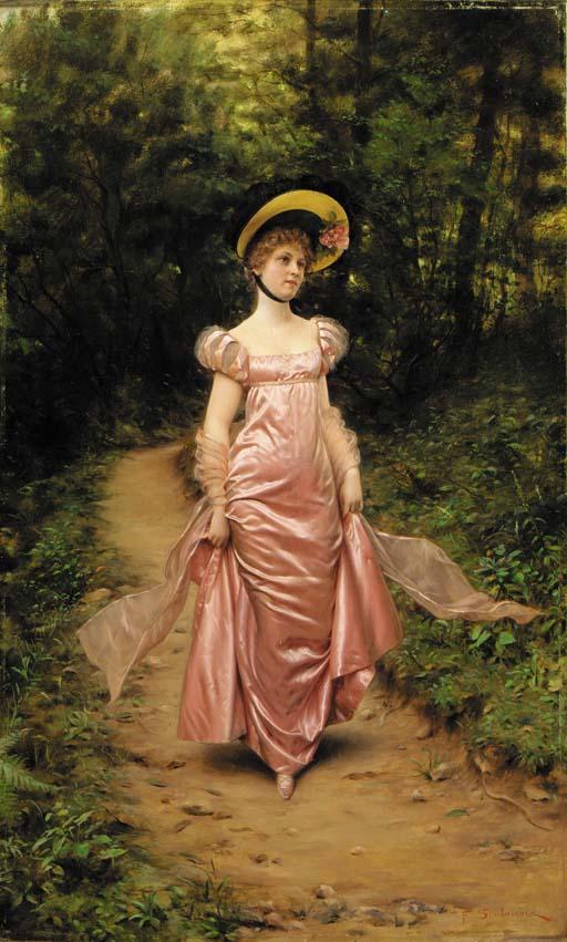 Charles Joseph Frederick Soulacroix - The Afternoon Stroll