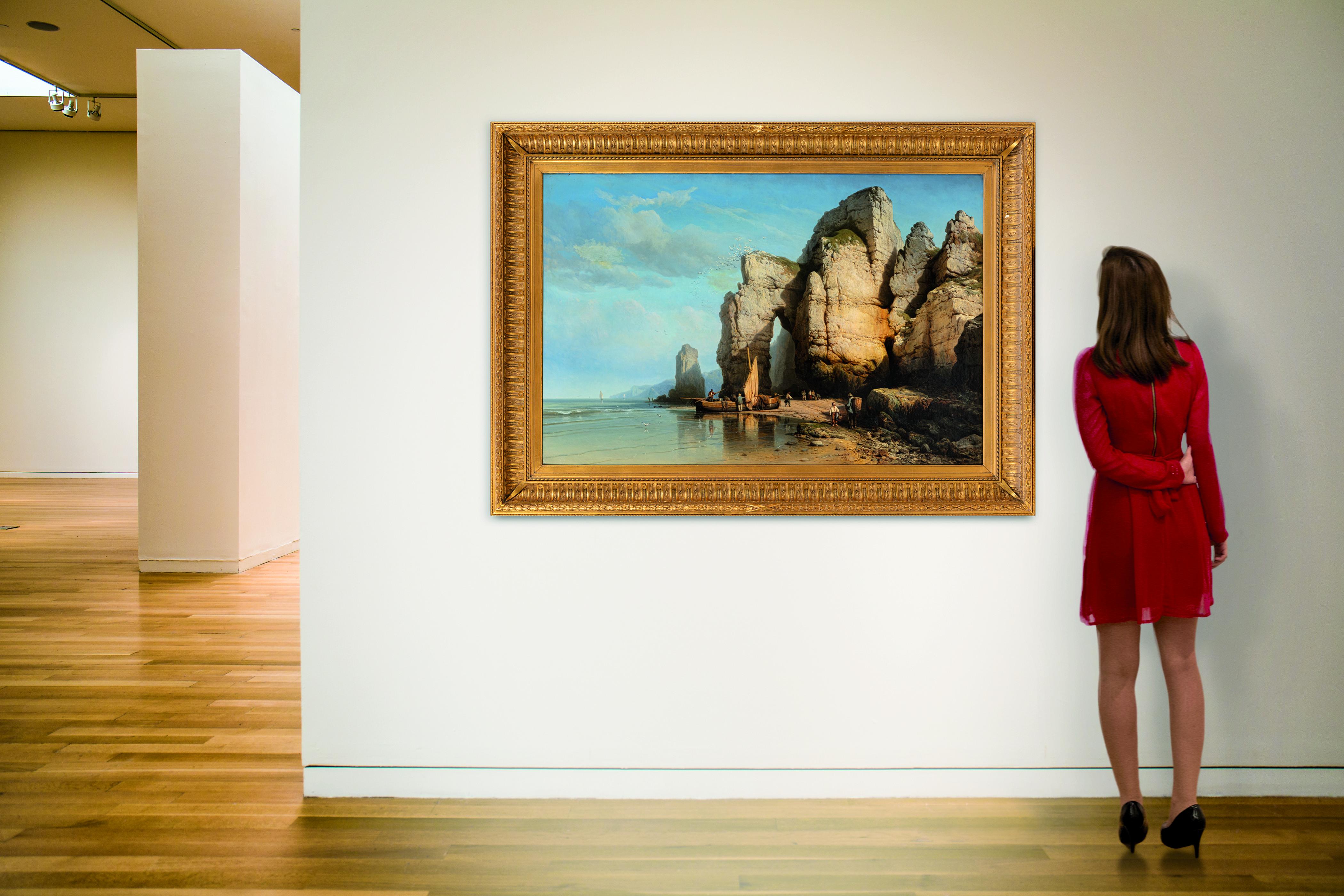 Charles Joseph Kuwasseg - The Cliffs Of Flamborough Head, Yorkshire