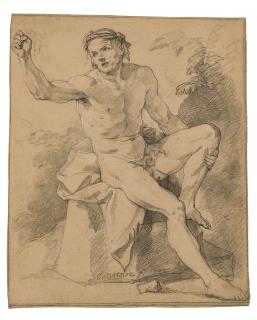 Charles-Joseph Natoire - Académie D\'Homme Nu Assis