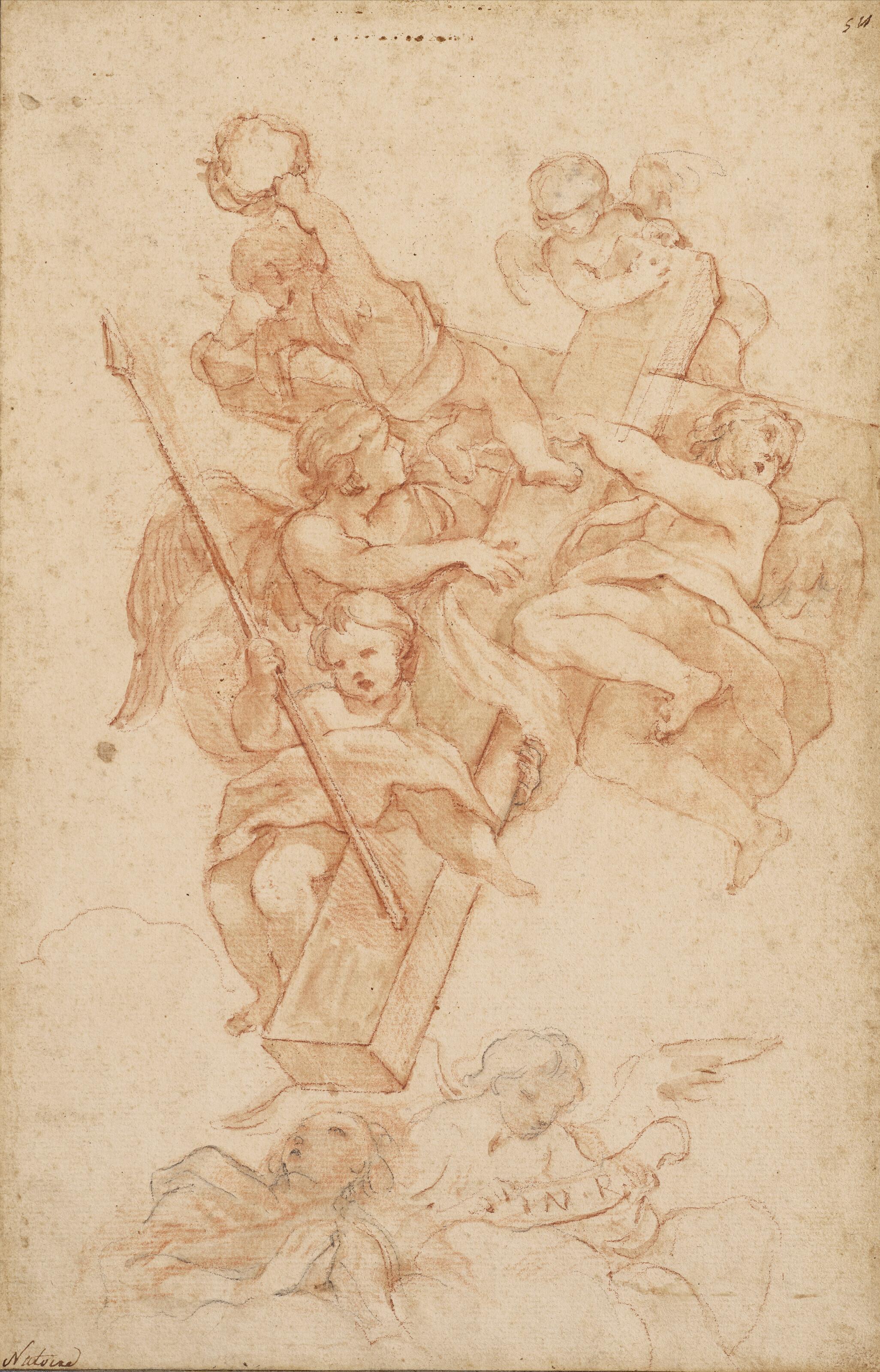 Charles-Joseph Natoire - Ascension de la croix par des putti
