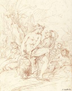 Charles-Joseph Natoire - Diana And Her Companions Bathing, Surprised By Actaeon