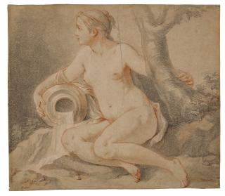 Charles-Joseph Natoire - Étude De Nymphe